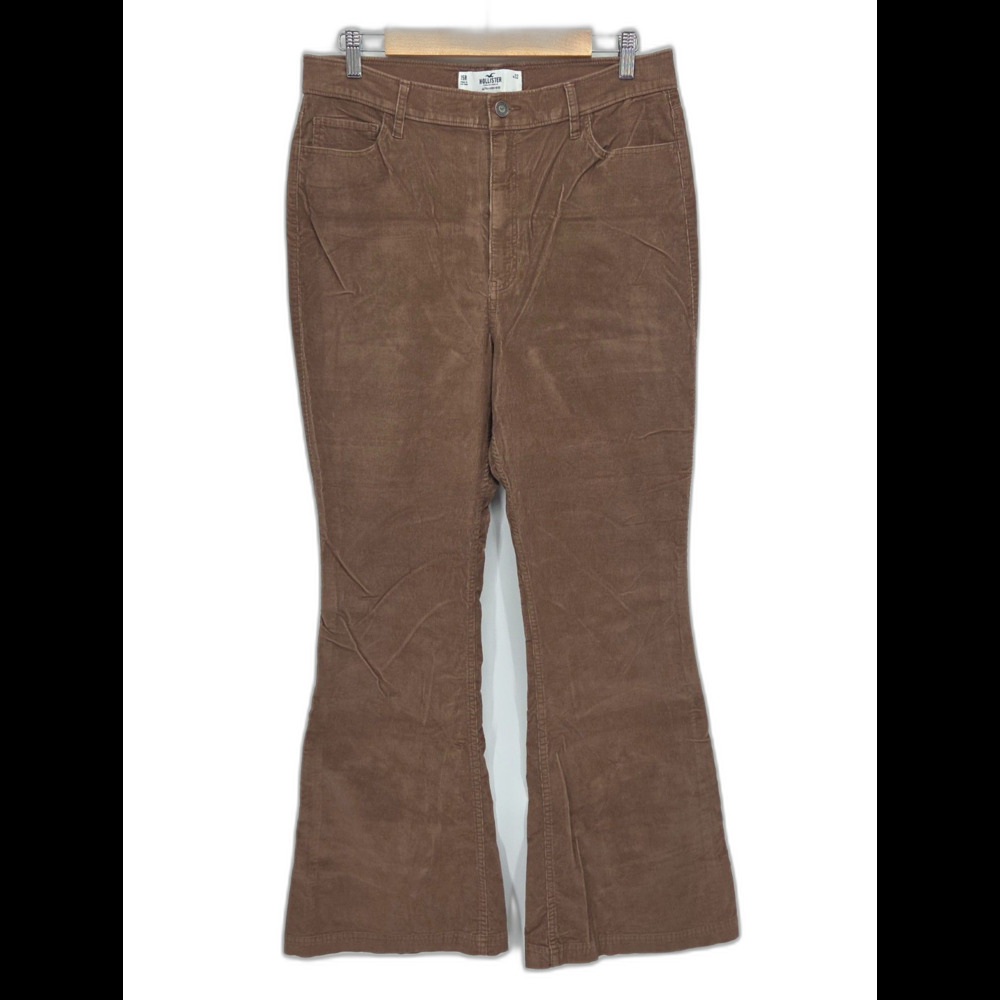 Hollister Ultra High Rise Corduroy Boot Flare Pants 5 Pocket Womens Size 32x31